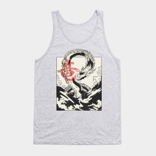 Japan Art Manga Sea Dragon Tank Top